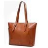 Tas Vintage Grote Ruimte Dames Tote Handtas Europese stijl Luxe lederen schoudertassen voor merk Feminino Goedkoop