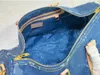 Jeansblaue Seesäcke, klassisch, 45 cm, Segeltuch, Reisegepäck, echtes Leder, hochwertige Tragetaschen, Umhängetaschen, Herren- und Damenhandtaschen, 10A-Seesäcke M24315