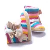 Boots Born Baby Colors Striped Wool Infant Cotton Padded Shoes For Winter And Snow