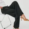 Spodnie damskie Hirigin szeroką nogę dla kobiet elastyczna talia sznurka palazzo lniana przyczynowa letnia plaża z kieszeniami