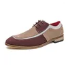 Casual Shoes Italian Brand Men's Suede Contrasting Color Design Trend Business Party Dress Free Delivery