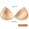 Liten bröst platt brösttjockad bröstkudde svamp latex bröstkudde samlad och förstorad av vacker bakre bh 240323