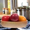 Dinnerware Sets Boat Shaped Wooden Fruit Plate Serving Tray Salad Bowl Practical Holder Useful Storage Child Bowls