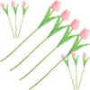 Decorative Flowers 10 Pcs Artificial Flower Decor Bridal Branch Delicate Bouquet Vase Tulips Po Prop Pu Bride