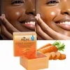 Sabão artesanal Ailke Sabão orgânico contendo cenouras Vitamina C E Limpeza hidratante e macia pele suave e macia na face e no corpo Y240401