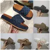 Skjut Luxurys designers tofflor för män Kvinnor Slides Flats Läder Rummi Platform Flip Flops Gear Bottoms Beach Loafers Sandaler Sliders Scuffs 35-45