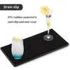 Tapis de Table en caoutchouc antidérapant, lot de 2, pour Bars à café, cuisine, Restaurants, avec brosses de nettoyage