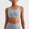 BHA's top vrouwen yoga sport beha naadloze bh mesh paneel een schouder nep tweedelig sexy lingerie hardloop gym training gratis verzending