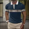 Polo da uomo S Camicia Moda Strisce Stampate Camicie Casual Manica corta Estate Maglia Camicetta Abbigliamento Oversize T Drop Delivery Apparel Te Dhzxf