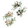 Decorative Flowers 2Pcs Silk Flower Swag Arch For Holiday Table Centerpieces Welcome Sign