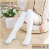 Leggings Tights Winter Kids Lamb Wool Pantyhose For Baby Girls Solid Pants Children Thickening Skinny With Fleece Clothing Drop Delive Dhcwr