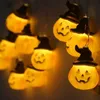 LED Strings Halloween pumpkin shaped light string decoration props Smiling face Ghost Festival YQ240401