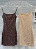 Casual Dresses 2024 Summer Sexig socialit Heavy Industry Rhinestone Drilling Mesh Girl Sling Dress for Women Y2K