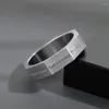 Bagues de cluster Couleur Argent Minimaliste Punk Hip Hop Sept Vertus Bague Pour Hommes Foi Espoir Charité Justice Fortitude Prudence Tempérance