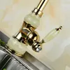 Kitchen Faucets European Natural Jade And Gold Faucet Cold Vegetables Basin Rotating Taps All Copper Antique Drop Delivery Home Garden Dh693