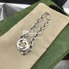 Stainless Steel Metal Bracelets Designer Silver Chain Charm Bangles Bracelets Double Letter Bracelets For Men Women