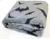 Cobertores SaltaStore Blanke Home Halloween Cobertor Lance Morcegos Pretos em Lã Cinza para Sofá Cama Sofá Cadeira Dormitório All-Season