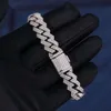 Trendy Moissanite Inlaid Personalized Hinge Bright Type Ins High-end Hand Jewelry 925 Silver Bracelet for Adult Female