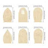 Garden Decorations Fairy Door 6PCS Unpainted House Doors With Wooden Unfinished DIY Craft Kit Wood Miniature