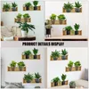 Wallpapers 3 Sheets Green Plant Potted Wall Sticker Bedroom Decal Aesthetic Decals Decor Creative Stickers Removable For Living