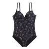 Traje de baño para mujer, novedad de verano 2024, traje de baño de una pieza con un hombro y cordones, Bikini de marca de diseñador para mujer