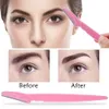 100st Eyebrow Shaper Portable Shaver Eye Brow Trimmer Shaping Scissors Cutter Woman Face Blad Shaper Hårborttagare Makeup Tool 240321