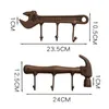 Dekorativa plattor Nyckel Rack Prydnadsmätare Multi-Purpose Iron Farmhouse Decor Hook Holder, allmänt applicerad hängare för gård