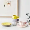Tazze Piattini Tazza da caffè in ceramica con geometria creativa nordica con articoli da cucina per bevande per feste Regali per la casa