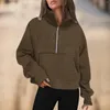 Women's Hoodies Womens Fashion Pullover Sweatshirt Half Zip Short Quarter Hoodie Autumn Clothing Dress Hooded Zippe Jackets