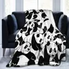 Couvertures Mignon Panda Modèle Super Doux Flanelle Couverture Hommes Et Femmes Quatre Saisons Chaud Moelleux Léger Thermique