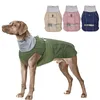 Vestuário para cães à prova d'água casaco de inverno casaco quente reflexivo velo frio roupas ajustáveis com arnês colete para cães grandes