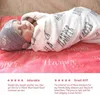개인화 된 컬러 담요 아기 이름 Swaddle Flannel Fleece 맞춤형 어린이 선물 소년 여자 어머니 PET 240322