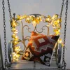 LED Strings New 2.2M 25LED Artificial Flower Vine Copper Wire String Lights Silk Leaf Garland Fairy Light For Home Wedding Birthday YQ240401