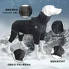 Vêtements pour chiens Manteau pour animaux de compagnie Veste d'extérieur imperméable hiver vêtements chauds grande combinaison imperméable réfléchissant pour chiens de taille moyenne