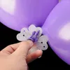 Décoration de fête Clip de fleur modélisation pratique ballons en plastique anniversaire mariage accessoires pour la maison outils prune