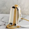 Tasarımcı Çanta Moda Çantaları Kadın Altın Tokalı Mektup Tek Omuz Çantası Totes Kadın Moda Crossbody Çanta Deri Zarf Eşekçi Altın Zincir Siyah Klasik