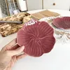 Plates Porcelain Dish Creative Floral Shape El Restaurant Homehold Tableware Fruit Cake Dessert Dishes Kitchen Supplies