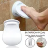 Tapetes de banho Chuveiro de barbear Apoio para os pés Ventosa Pedal PP WC Chuveiro Banheiro Experiência sem fricção com pé