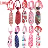 Köpek kıyafetleri 50/100pcs Sevgililer Günü Pet Kedi Kravatları Çat Tie Malzemeleri Samll Bowties yaka evcil hayvanlar köpek aksesuarları