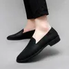 Casual Buty męskie zamszowe skórzane mokasyny męskie drukowane Moccasins Oxfords Man Party Driving Flats Duży rozmiar 36-48