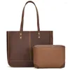 Totes Genuine Leather Business Tote Bag For Women Big Handbag With Small Makeup Combined Male Shoulder