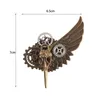 Broches steampunk broche pino moda novidade traje emblema peito engrenagem crânio para roupas cachecol chapéu gravata eventos formais