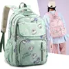 큰 어린이 소녀 Mochila Backpack 방수 방수 어린이 Schoolbag 정형 외과 기본 가방 UTHJQ