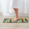 Carpets Non-slip Doormat Retro Color Block Popsicle Sticks Blue Carpet Living Room Bedroom Mat Outdoor Indoor Pattern