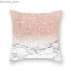 Couche d'oreiller 45x45 cm rose alphabet brillant à point bril