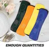 Kök förvaring 4 st Cutlery Bag Camping Accessories Pouch Wear-beständig återanvändbar duk Travel Multifunktion Chopstick