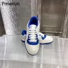 Scarpe casual 2024 Pelle a testa tonda Piccola bianca da donna Color Matching Retro Sneakers da uomo Nuvole Coppia Estate