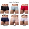 Calzoncillos para hombre, Boxer de seda de hielo, pantalones cortos de verano, ropa interior fresca transpirable, calzoncillos, bolsa cómoda ultrafina, bañadores A50