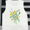 Dames tanktops Camis designer L Family 24 lente/zomer nieuw geborduurde bloem mode leeftijd reducerende slim fit gebreide tanktop voor dames SSQZ