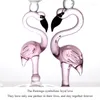 Wine Glasses Christmas Goblet Flamingo Shape Glass Cocktail Bar Party Champagne Home Kitchen Drinking